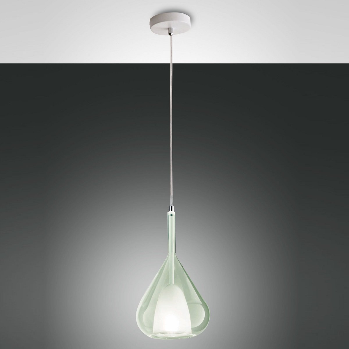 Fabas Luce 3481-40-140 Pendelleuchte Lila 1-flammig gr�n transparent