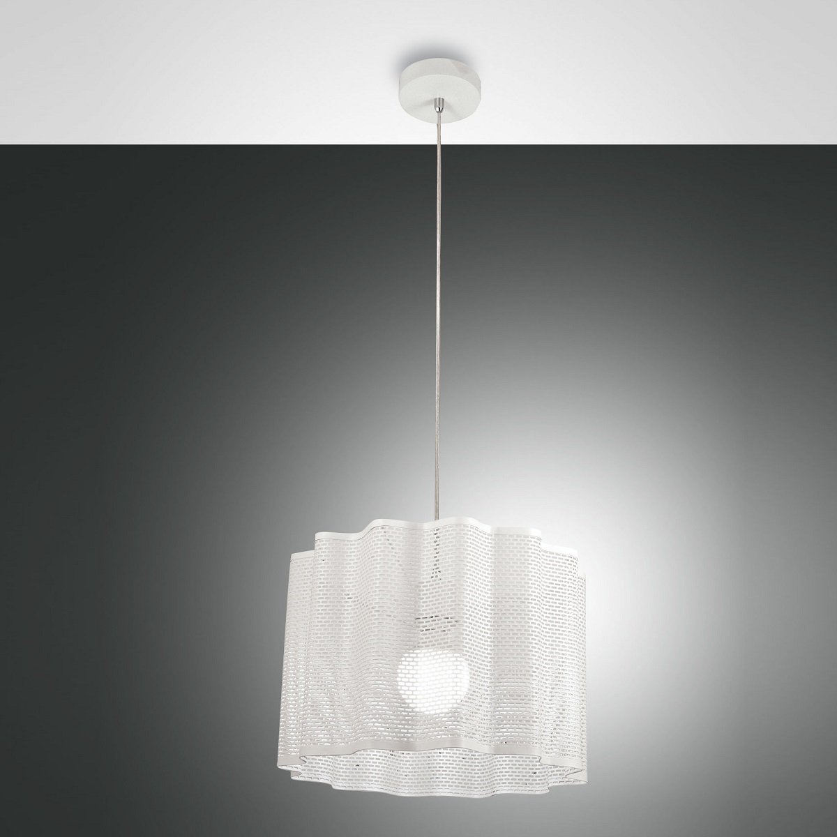 Fabas Luce 3581-40-102 Pendelleuchte Glicine Metall weiss E27