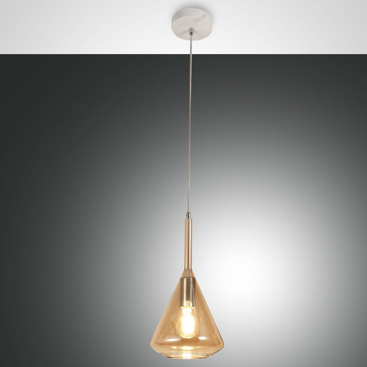 Fabas Luce 3582-40-125 Pendelleuchte Tris amber weiss E27