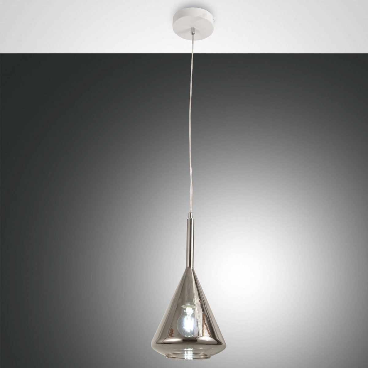 Fabas Luce 3582-40-126 Pendelleuchte Tris grau weiss E27