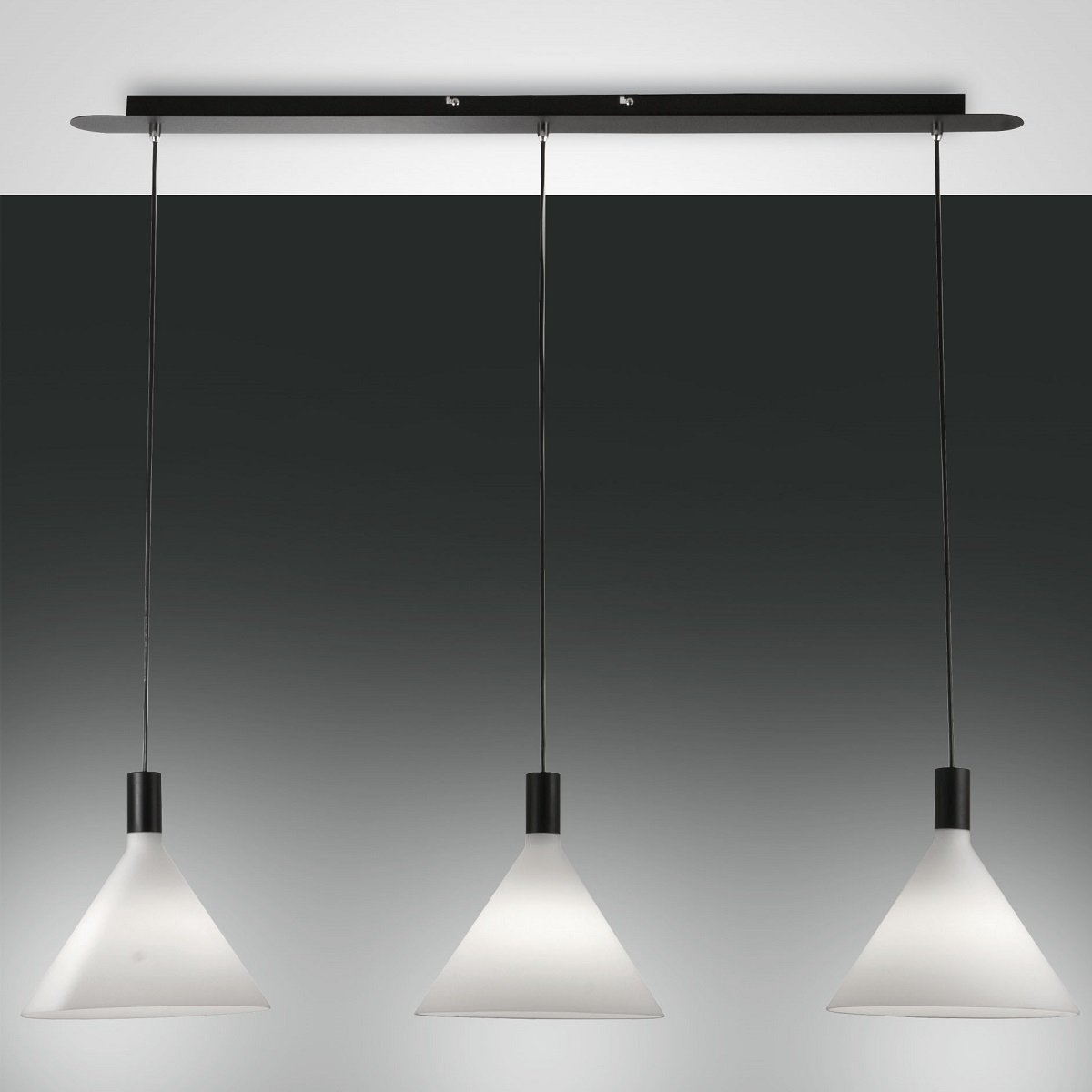 Fabas Luce 3665-48-102 Pendelleuchte Vincent 3-flammig wei� schwarz