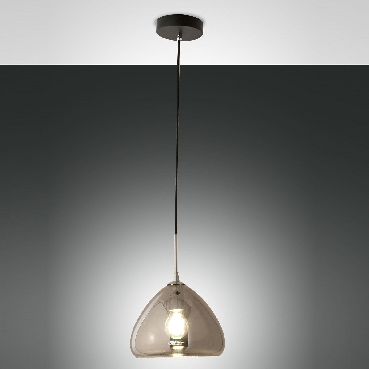 Fabas Luce 3667-40-138 Pendelleuchte Glow verchromt schwarz 25cm E27