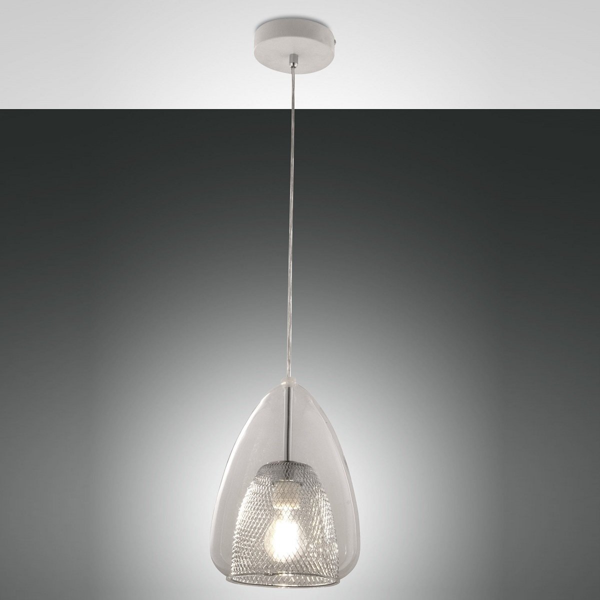 Fabas Luce 3673-40-241 Pendelleuchte Britton 1-flammig transparent 22cm
