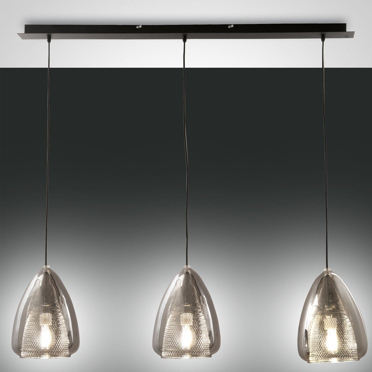 Fabas Luce 3673-48-126 Pendelleuchte Britton 3-flammig grau