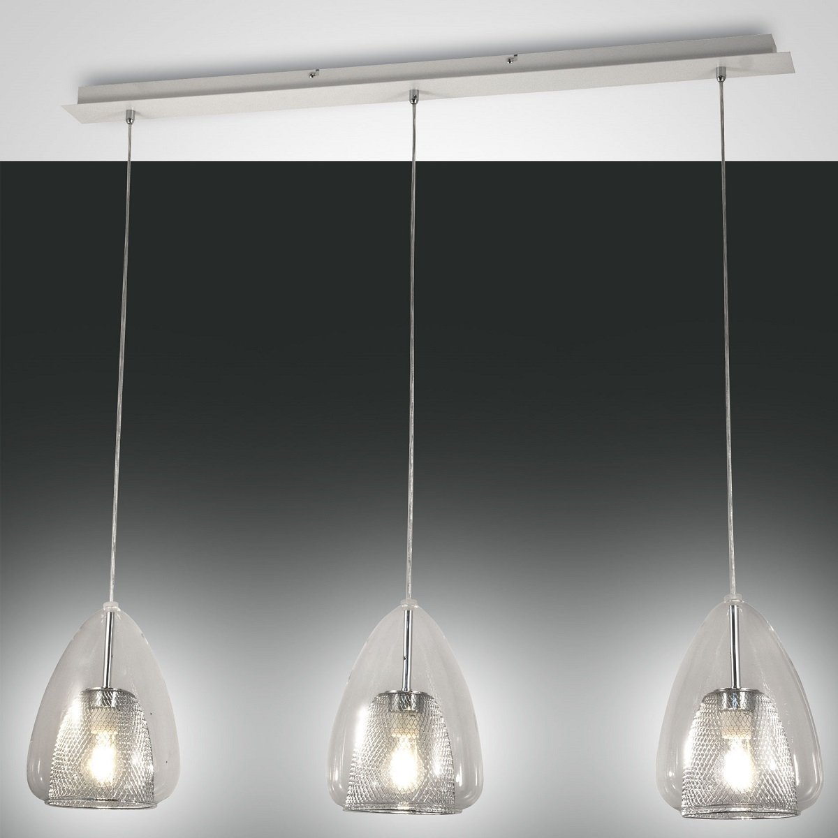 Fabas Luce 3673-48-241 Pendelleuchte Britton 3-flammig transparent