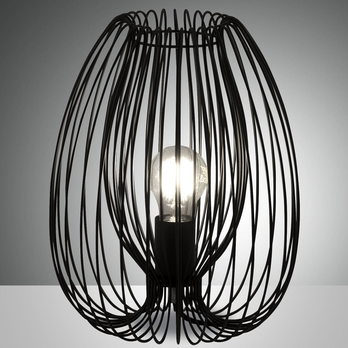 Fabas Luce 3677-30-101 Tischleuchte Camp 31cm schwarz E27