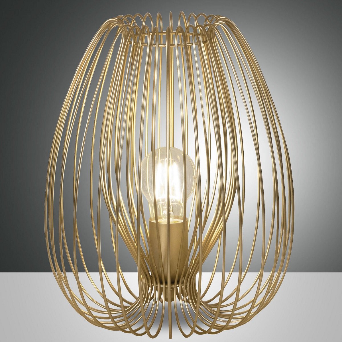 Fabas Luce 3677-30-225 Tischleuchte Camp 31cm gold E27