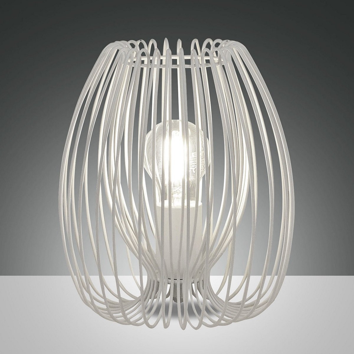 Fabas Luce 3677-34-102 Tischleuchte Camp 24cm weiss E27
