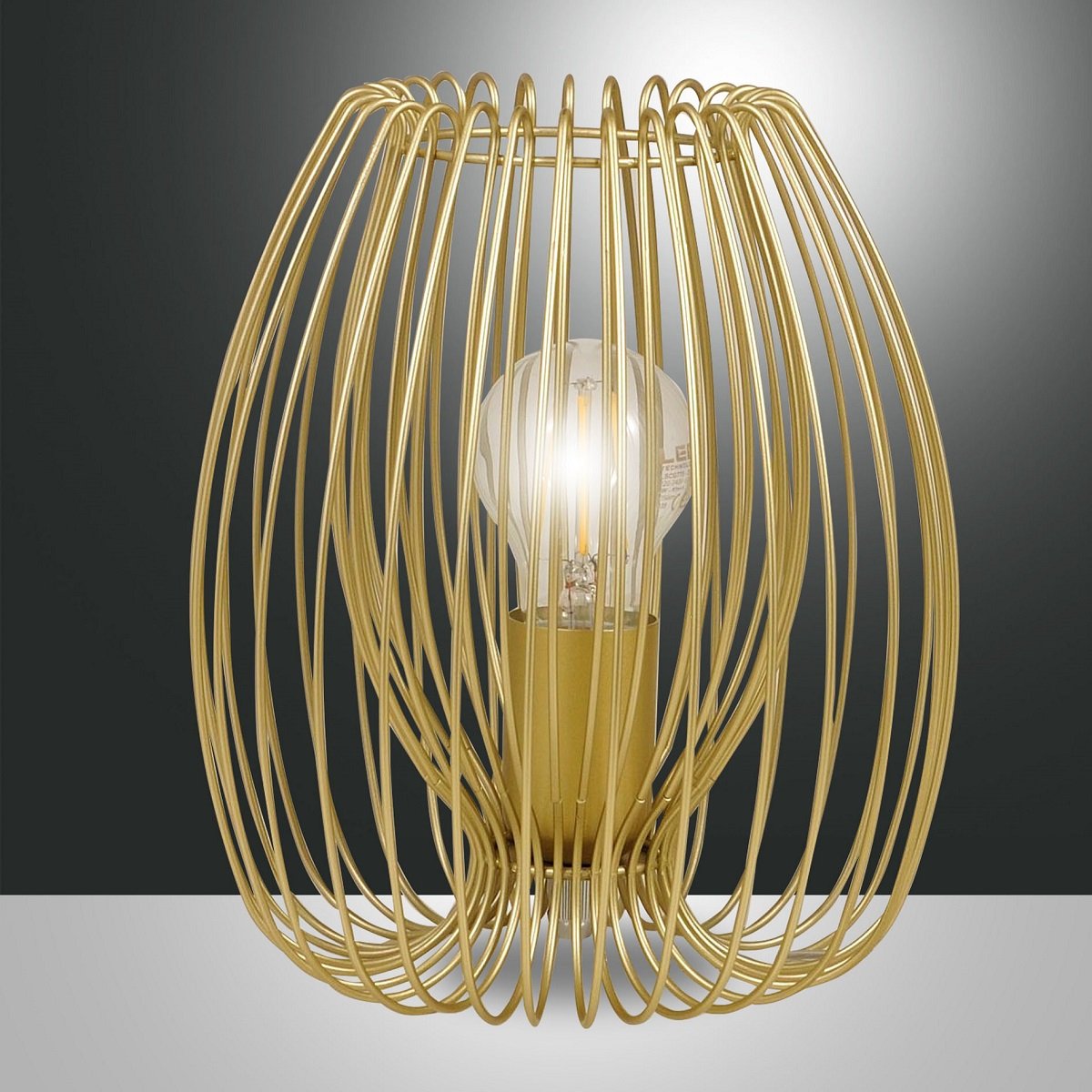 Fabas Luce 3677-34-225 Tischleuchte Camp 24cm gold E27