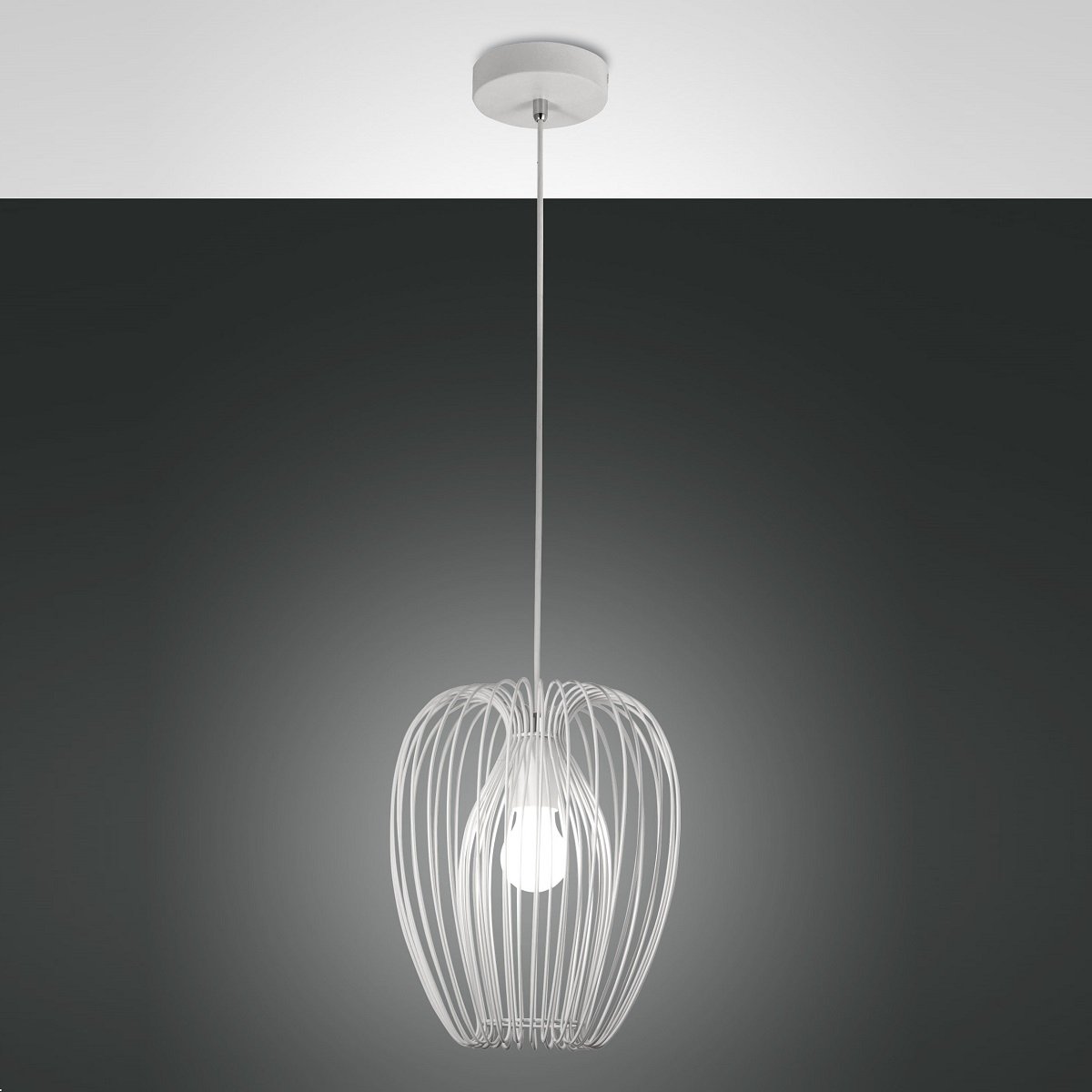 Fabas Luce 3677-40-102 Pendelleuchte Camp 25cm weiss E27