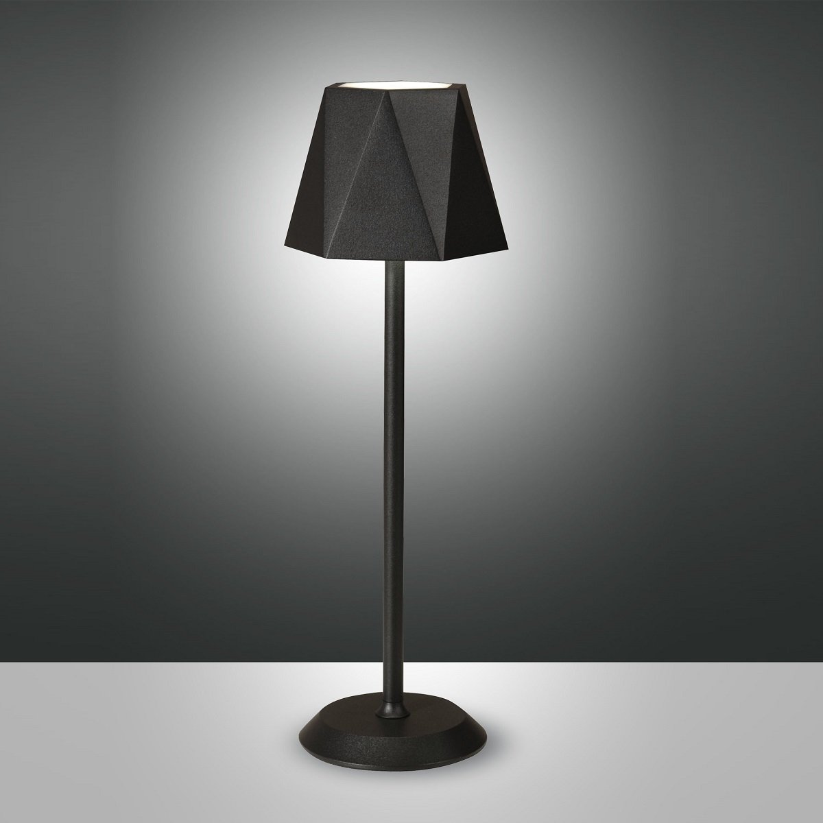 Fabas Luce 3678-30-101 Akku Tischleuchte Katy schwarz 3000K dimmbar