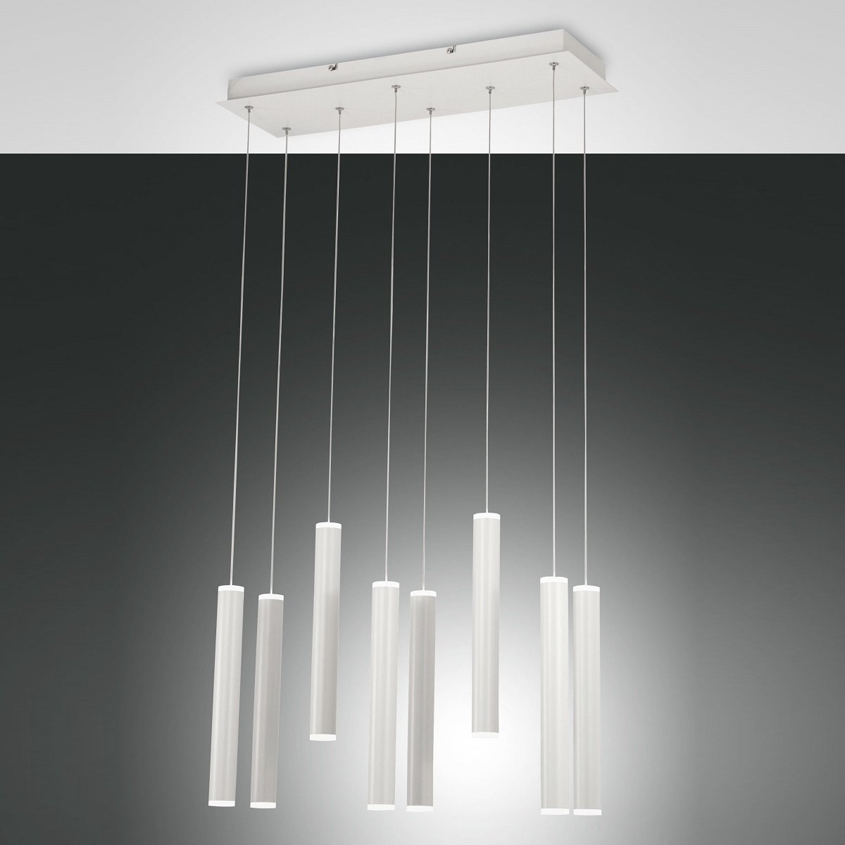 Fabas Luce 3685-46-102 LED Pendelleuchte Prado 8-flammig wei�