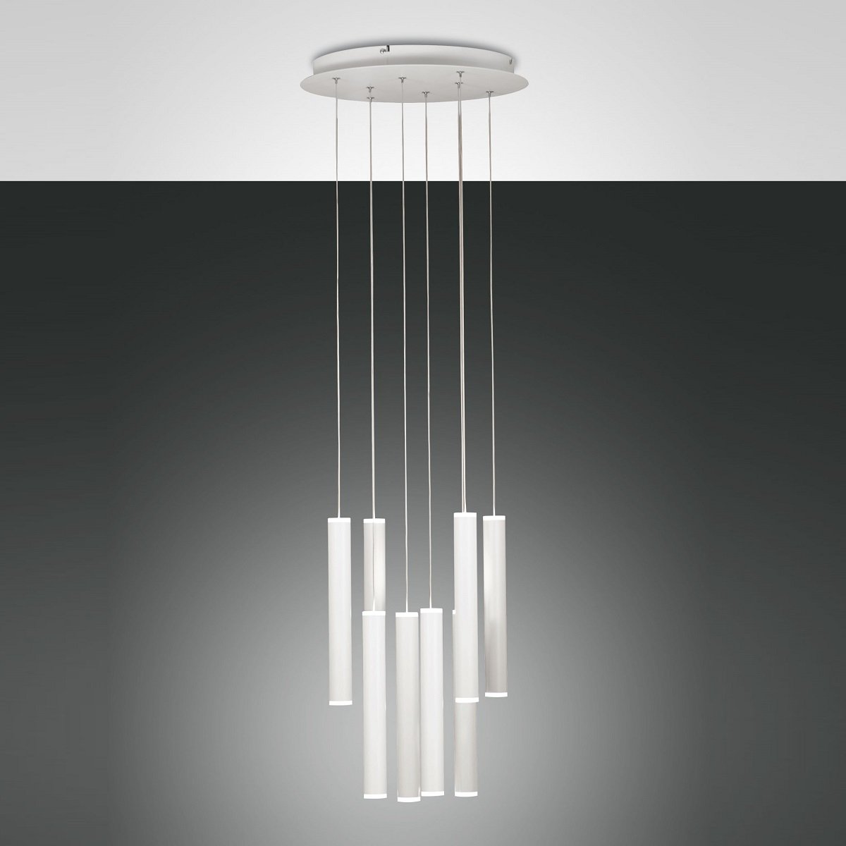 Fabas Luce 3685-47-102 LED Pendelleuchte Prado 8-flammig rund wei�