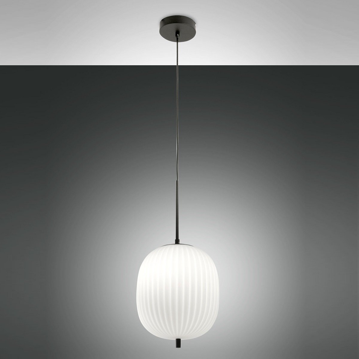 Fabas Luce 3689-40-101 Pendelleuchte Domizia 25cm schwarz wei�