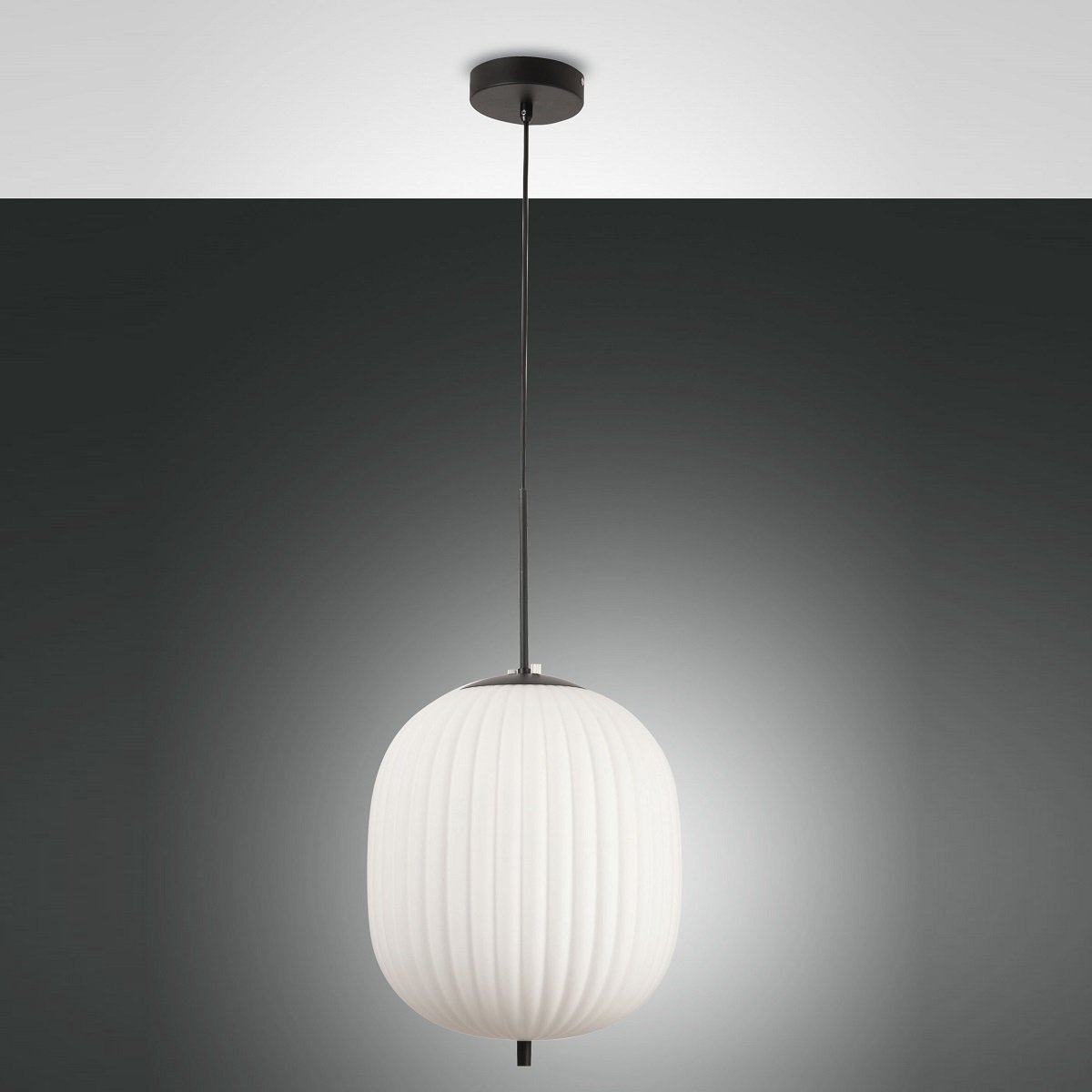 Fabas Luce 3689-45-101 Pendelleuchte Domizia 32cm schwarz wei�