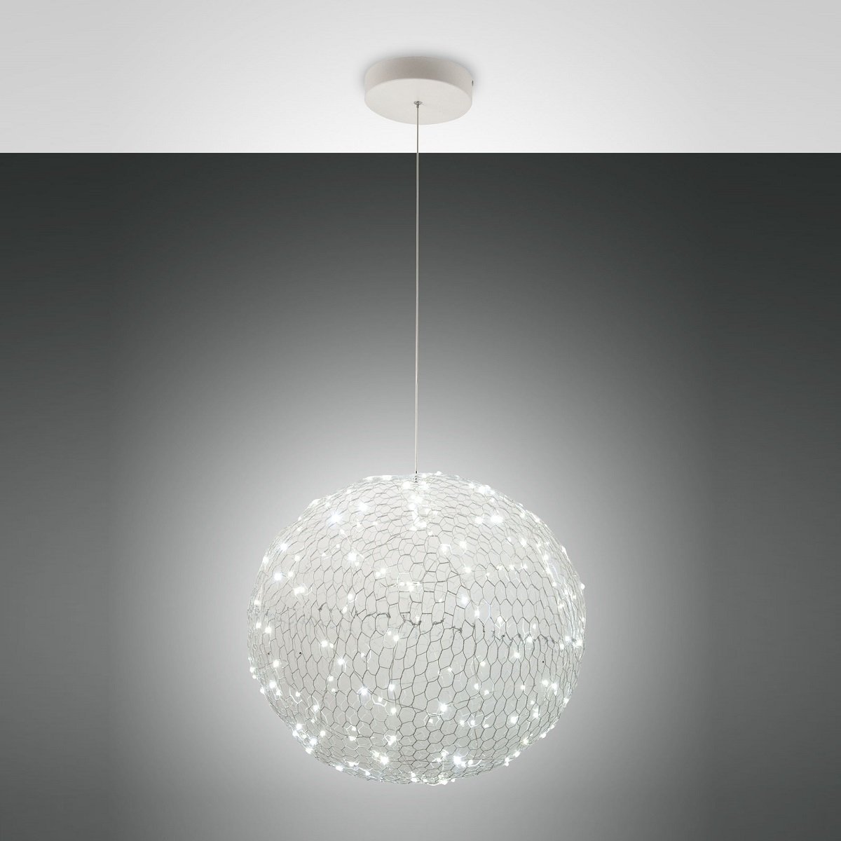 Lampen Sumter kaufen rund Luce online 50cm Fabas im --> 3693-45-102 & LED Pendelleuchte weiß Leuchten Shop
