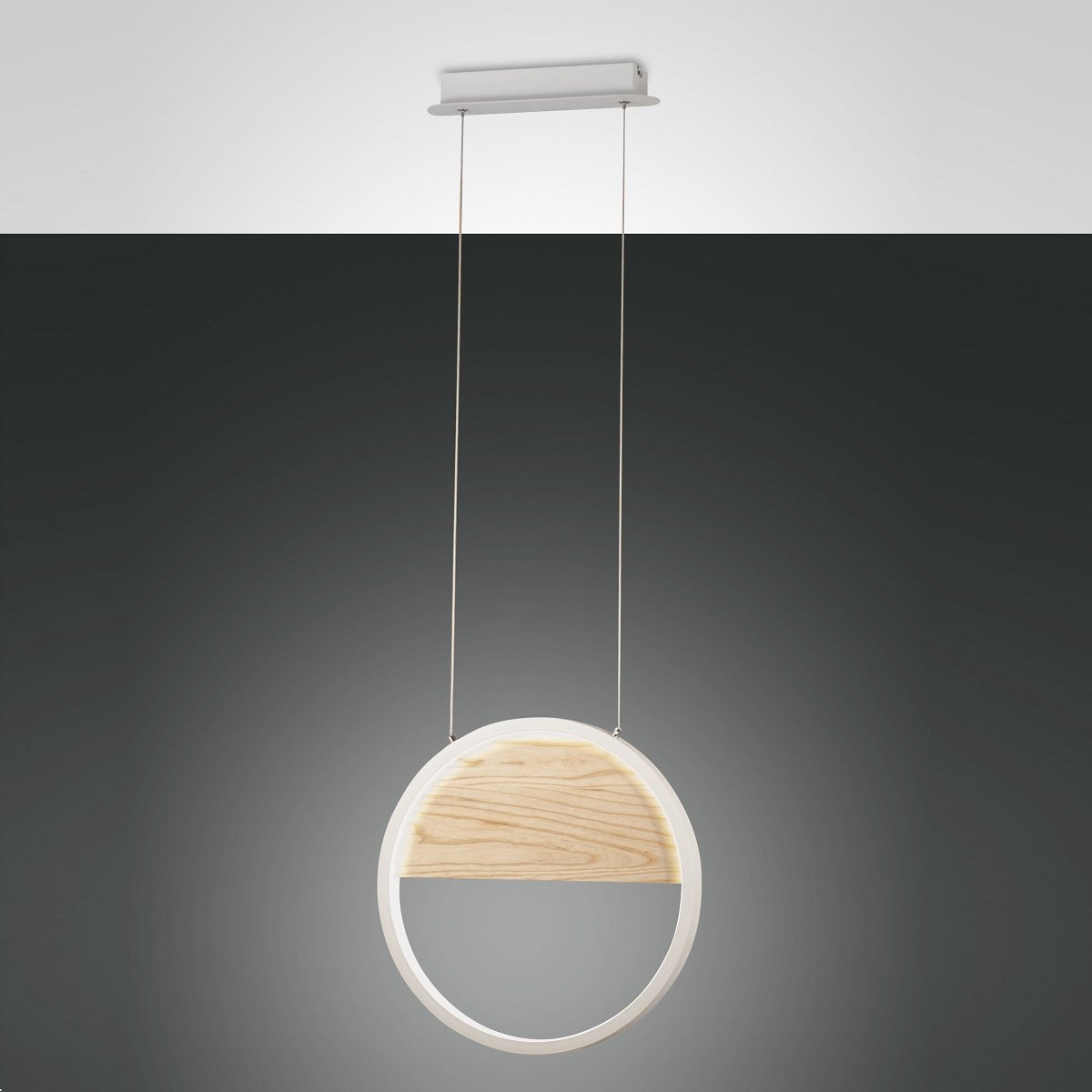 Fabas Luce 3695-40-102 LED Pendelleuchte Pierre 40cm wei� holz