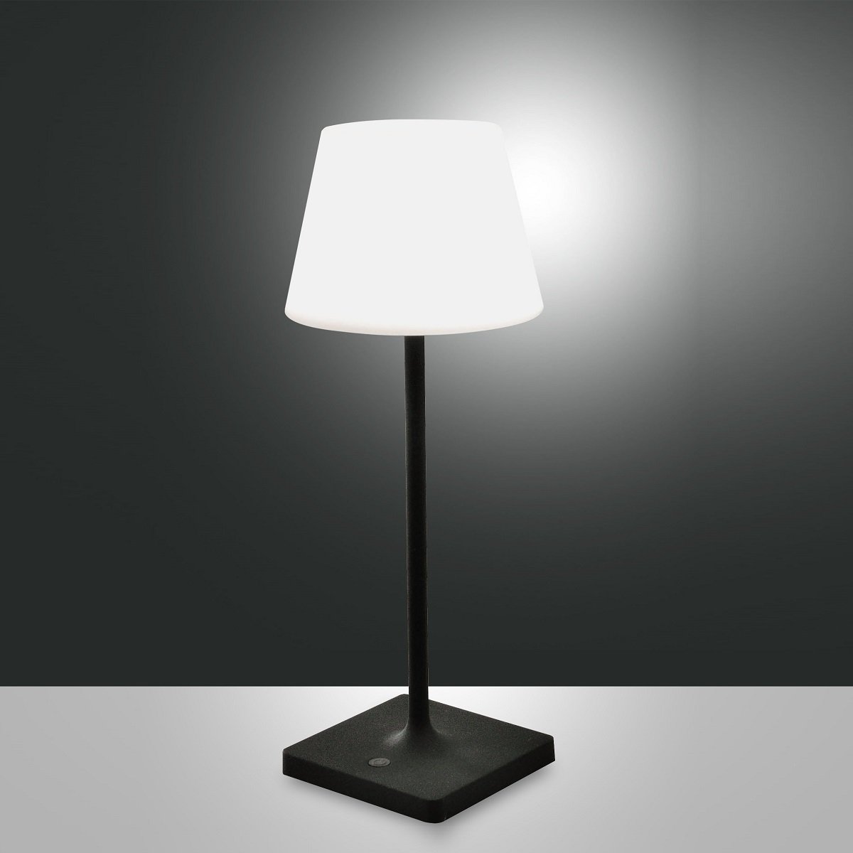 Fabas Luce 3701-30-350 LED Akku Tischleuchte Adam dunkelgrau 3000K dimmbar