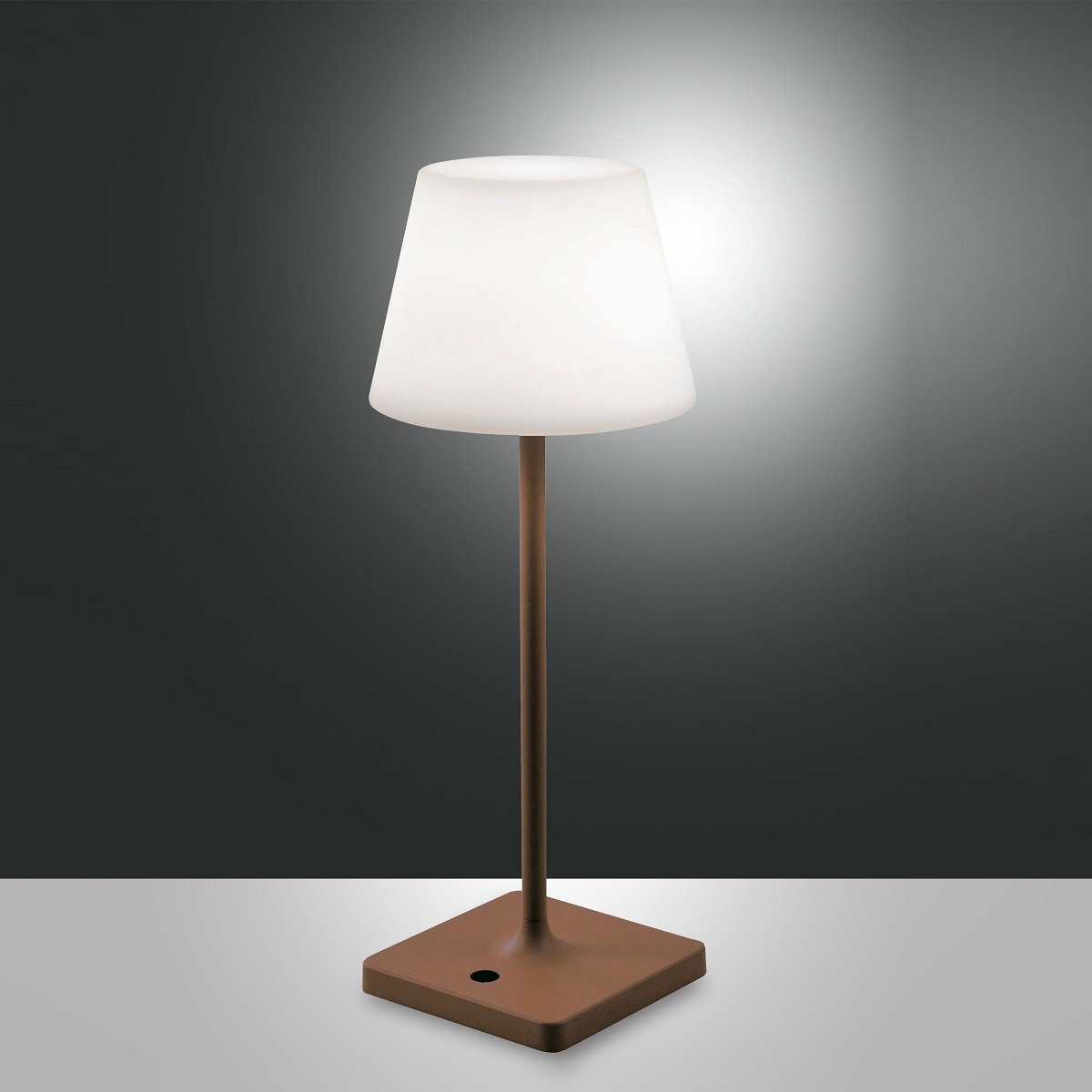 Fabas Luce 3701-30-361 LED Akku Tischleuchte Adam rostbraun 3000K dimmbar