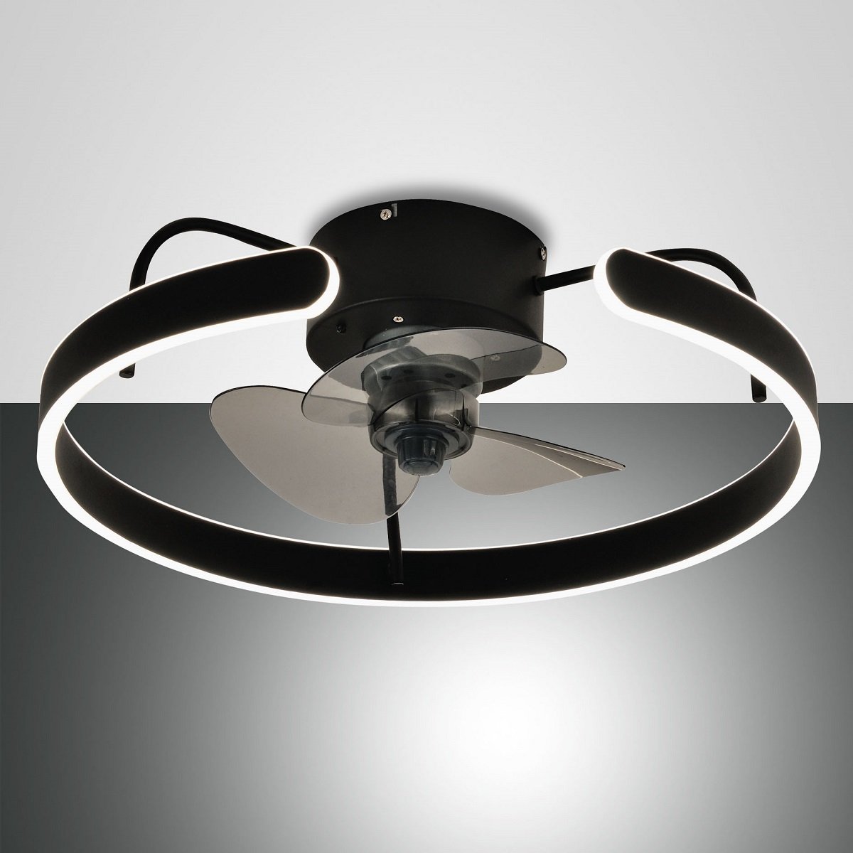 Fabas Luce 3710-65-101 Deckenleuchte Savoy Ventilator schwarz dimmbar