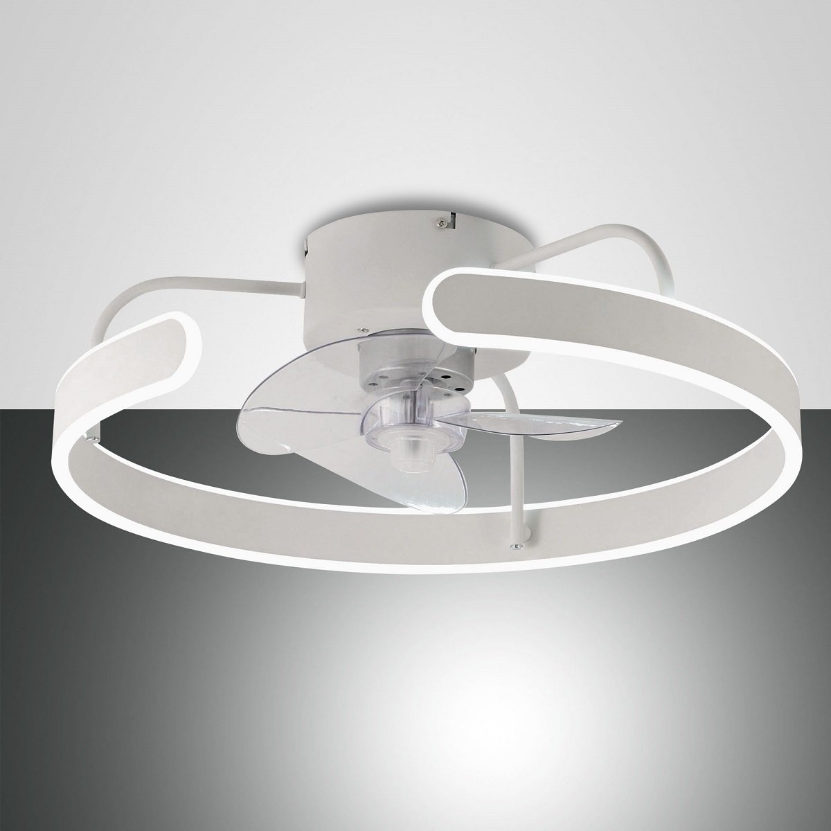 Fabas Luce 3710-65-102 Deckenleuchte Savoy Ventilator weiss dimmbar