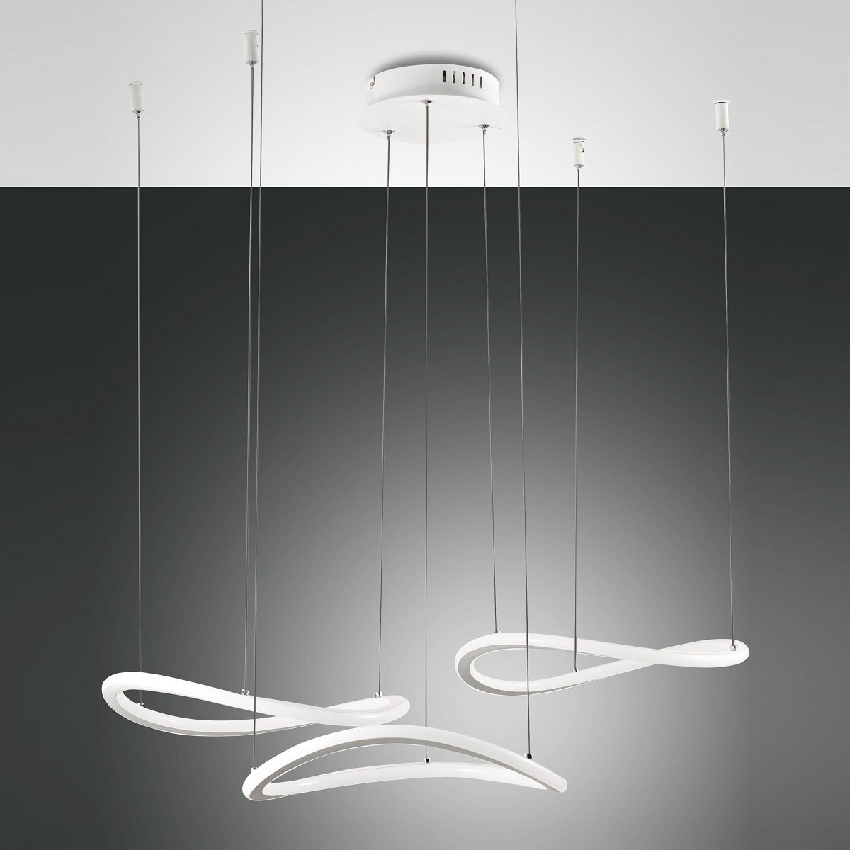 Fabas Luce 3711-47-102 LED Pendelleuchte Tirreno 3-flammig weiss 3000K dimmbar