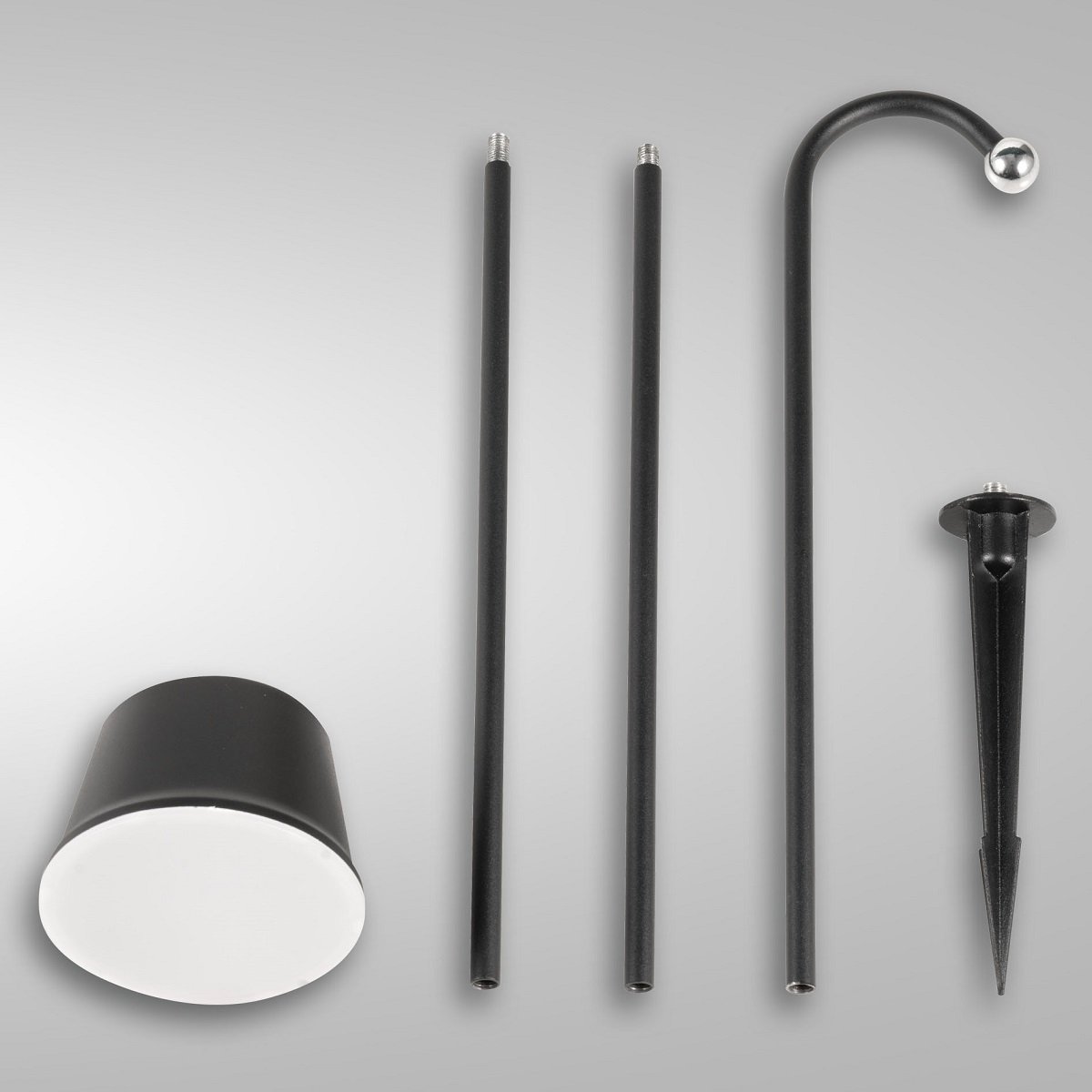 Fabas Luce 3742-72-101 LED Akku Erdspie�leuchten-Set Armanda schwarz dimmbar magnetisch