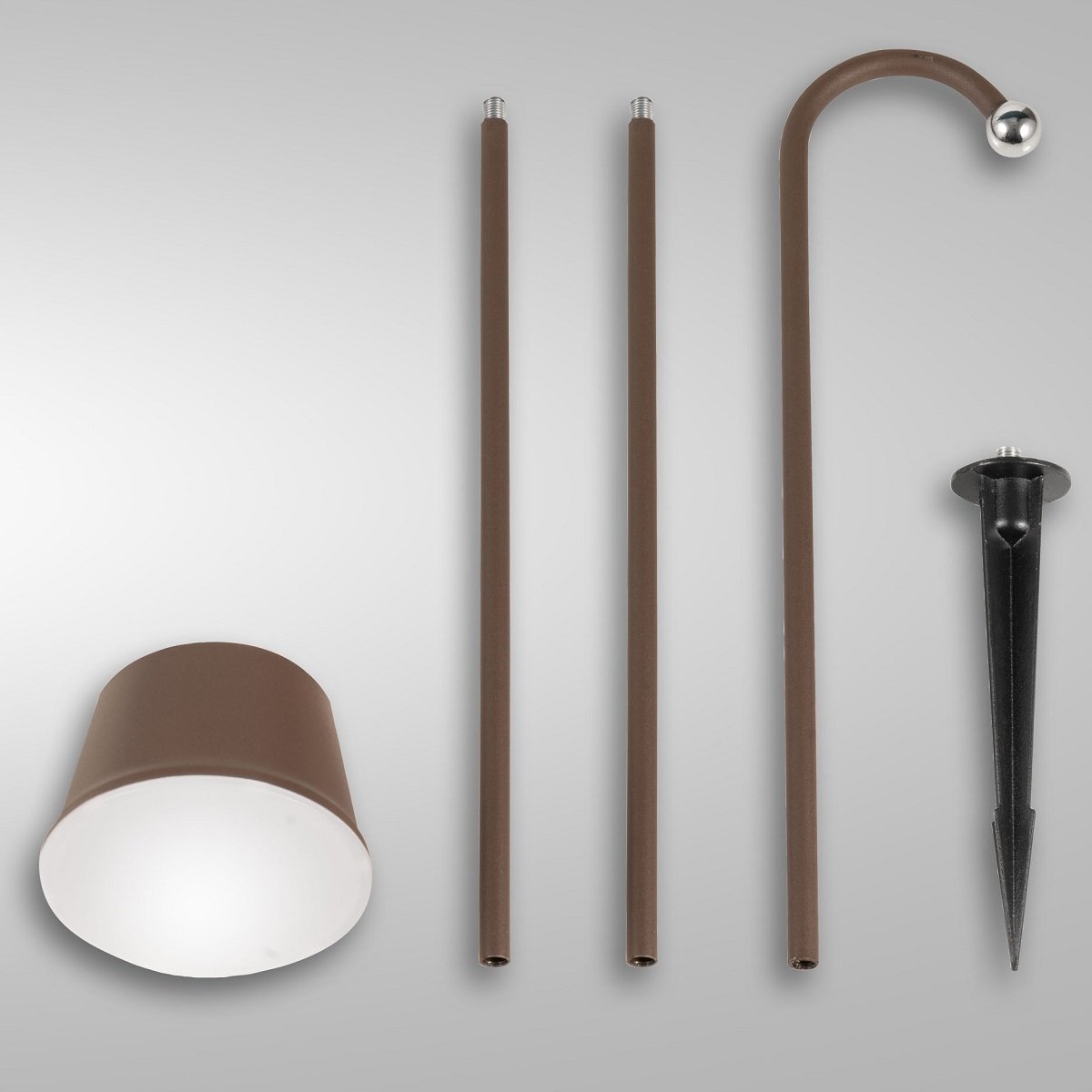 Fabas Luce 3742-72-361 LED Akku Erdspie�leuchten-Set Armanda rostbraun magnetisch