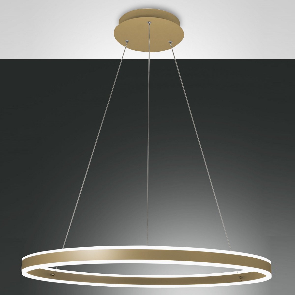 Fabas Luce 3743-46-225 LED Pendelleuchte Palau goldfarben 80cm