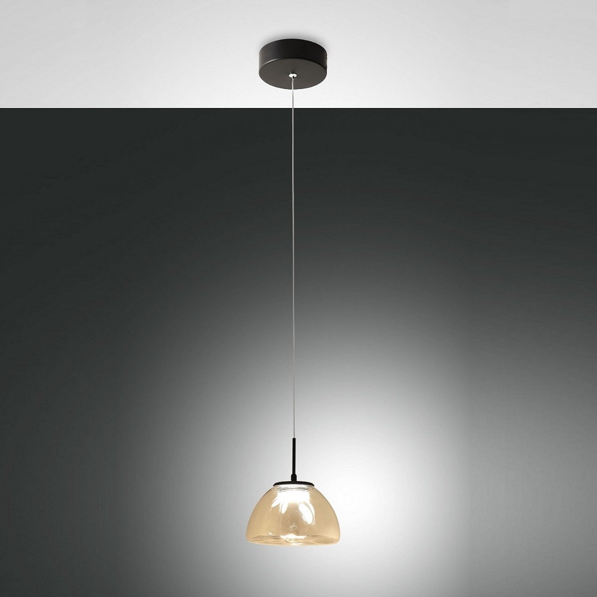 Fabas Luce 3764-41-365 LED Pendelleuchte Lucille 1-flammig cognac transparent
