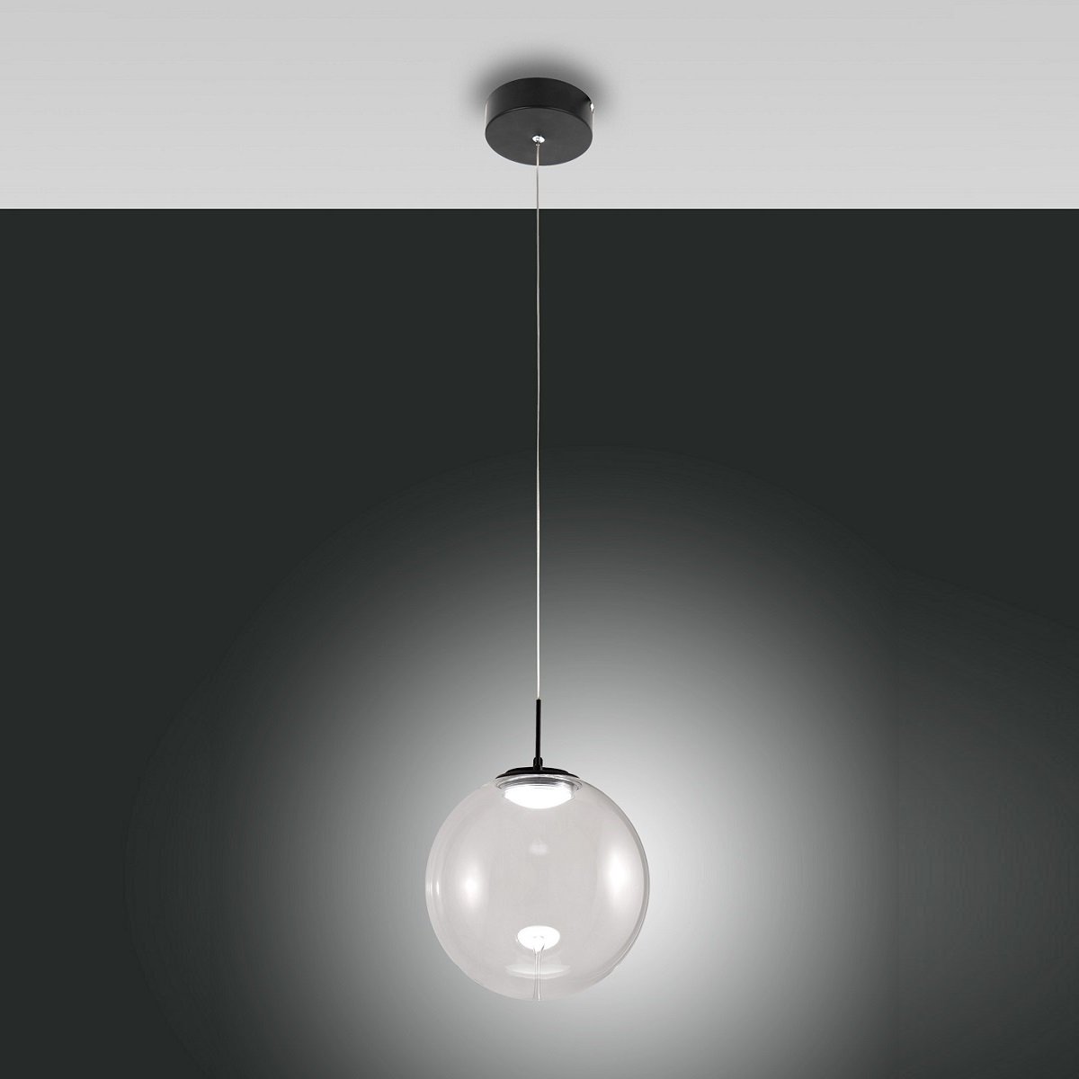 Fabas Luce 3770-45-372 LED Pendelleuchte Ariel 1-flammig 25cm transparent 3 Step Dim