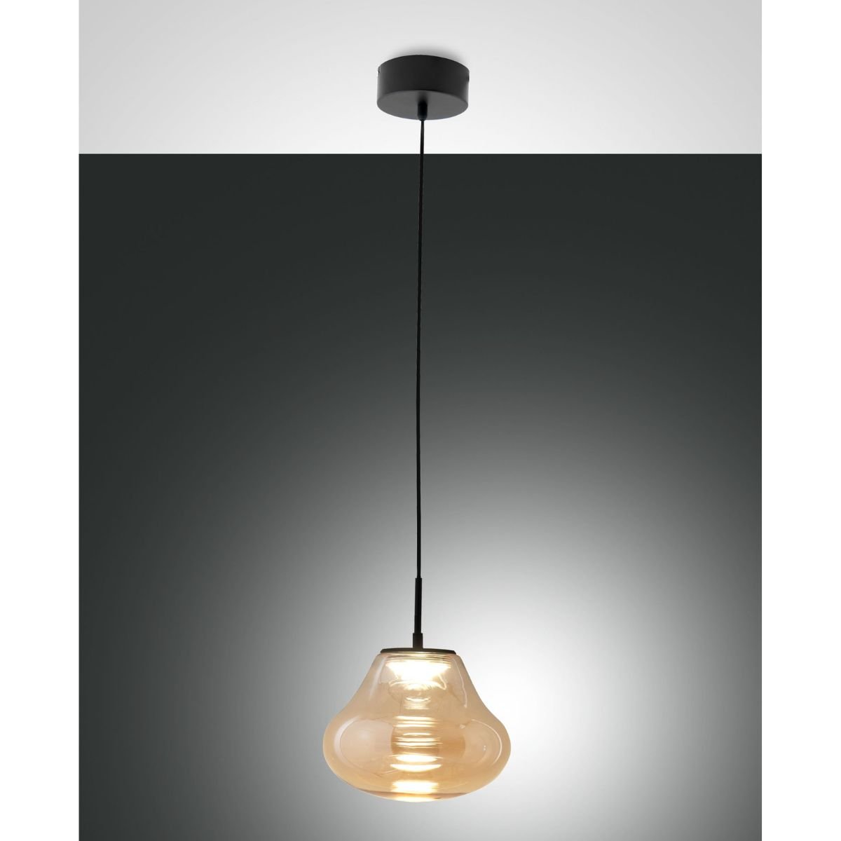 Fabas Luce 3774-40-241 LED Pendelleuchte Deva 25cm Amber dimmbar
