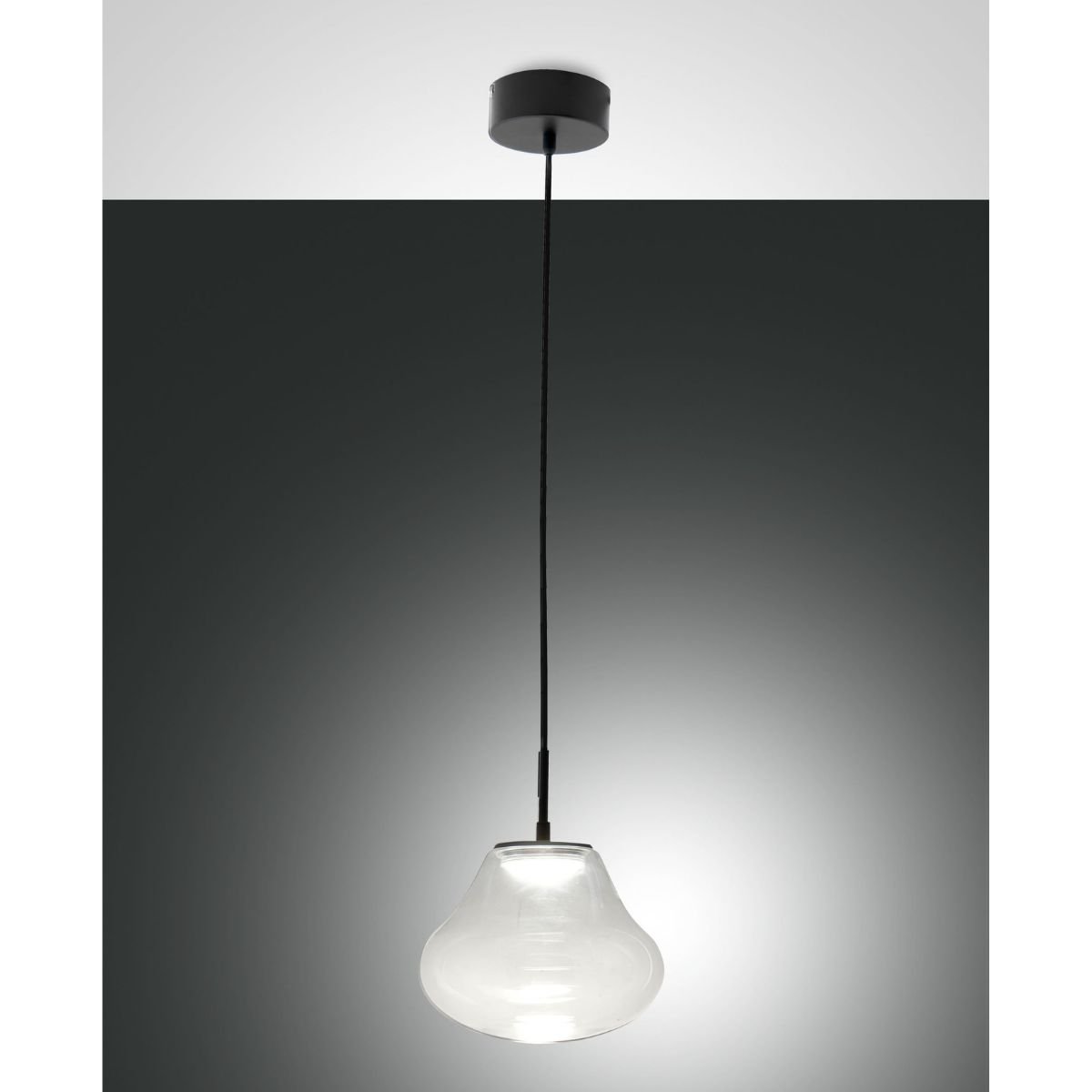 Fabas Luce 3774-40-241 LED Pendelleuchte Deva 25cm Transparent dimmbar