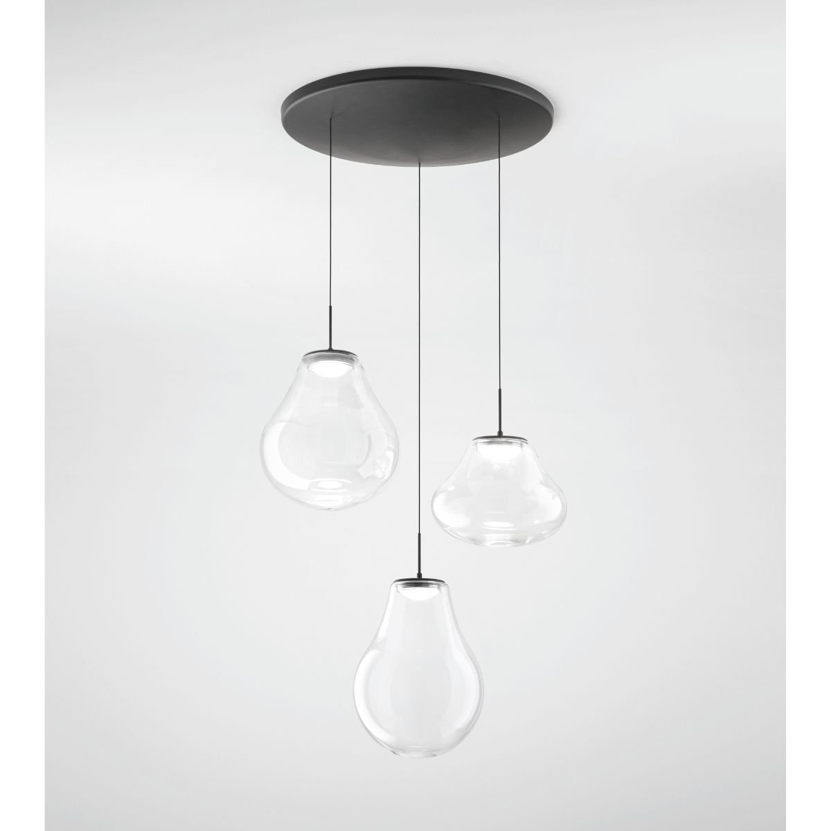 Fabas Luce 3774-47-241 LED Pendelleuchte Deva 3-flammig Transparent