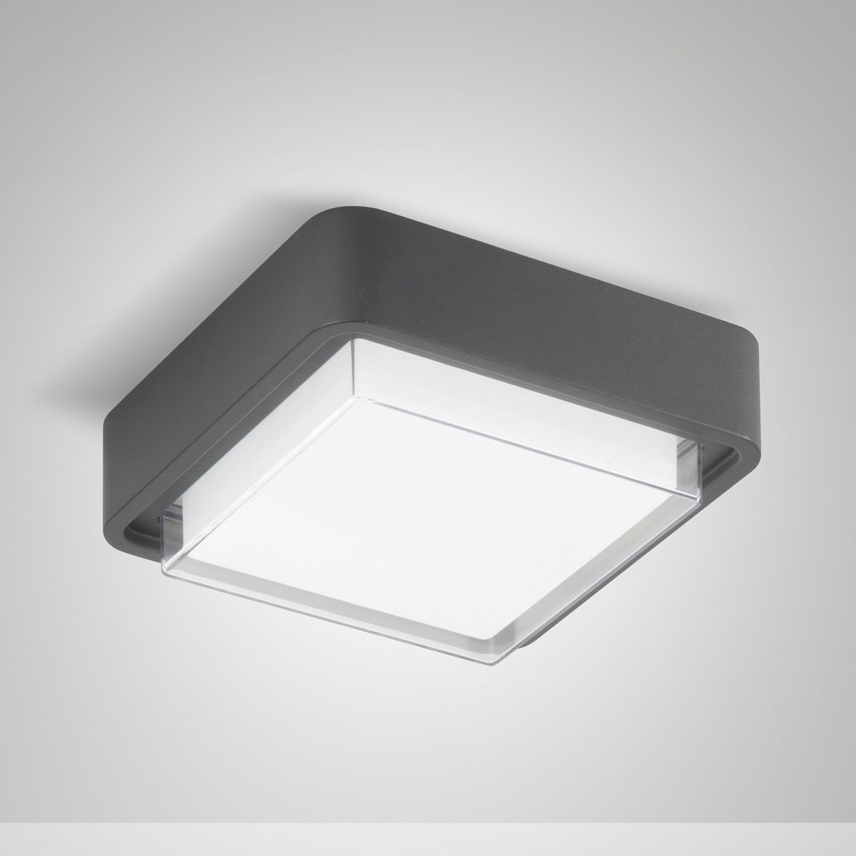 Fabas Luce 6548-61-294 LED Deckenleuchte Diuk 21x21cm dunkelgrau 3000K P65