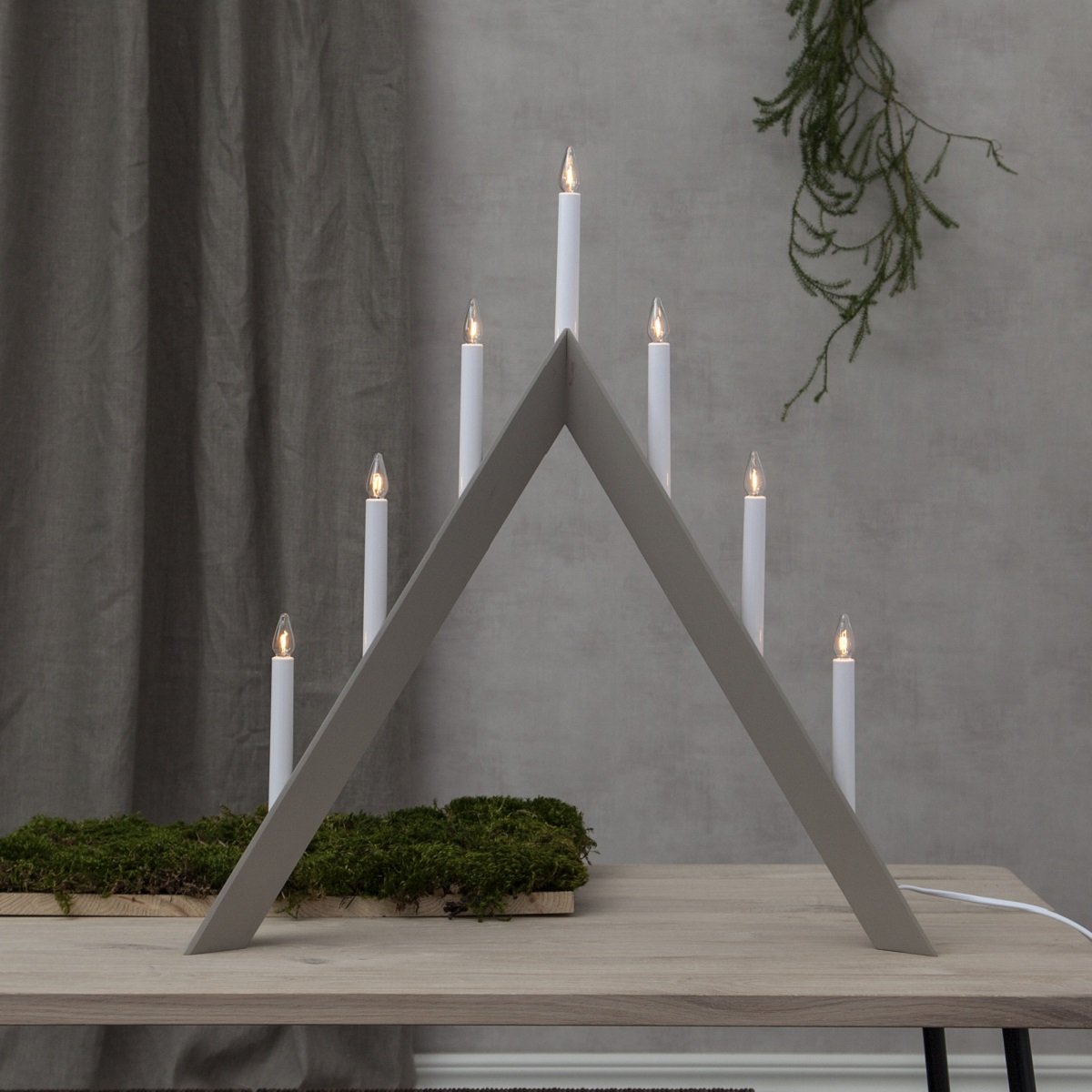 Fensterleuchter Arrow 7-flammig elefantengrau Nr. 219-86
