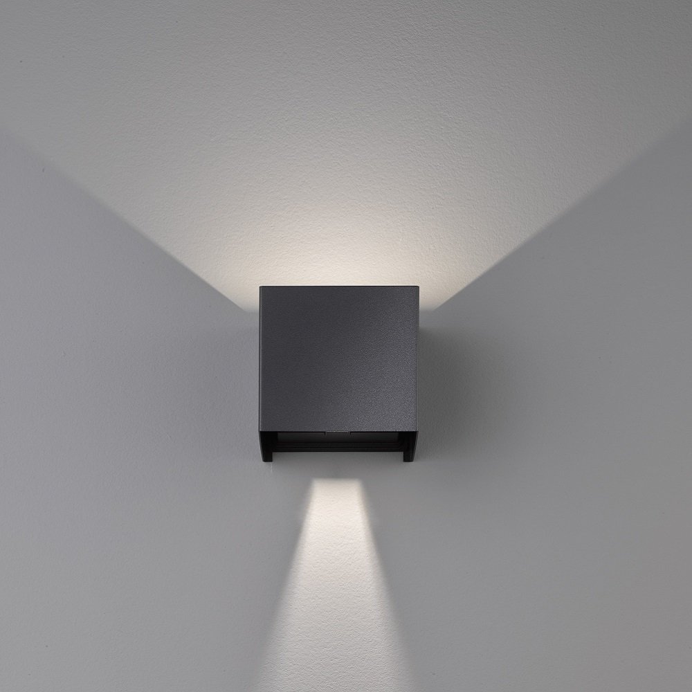 Fischer & Honsel 30259 LED Wandleuchte Wall schwarz matt 3000K IP44 -->  Leuchten & Lampen online kaufen im Shop