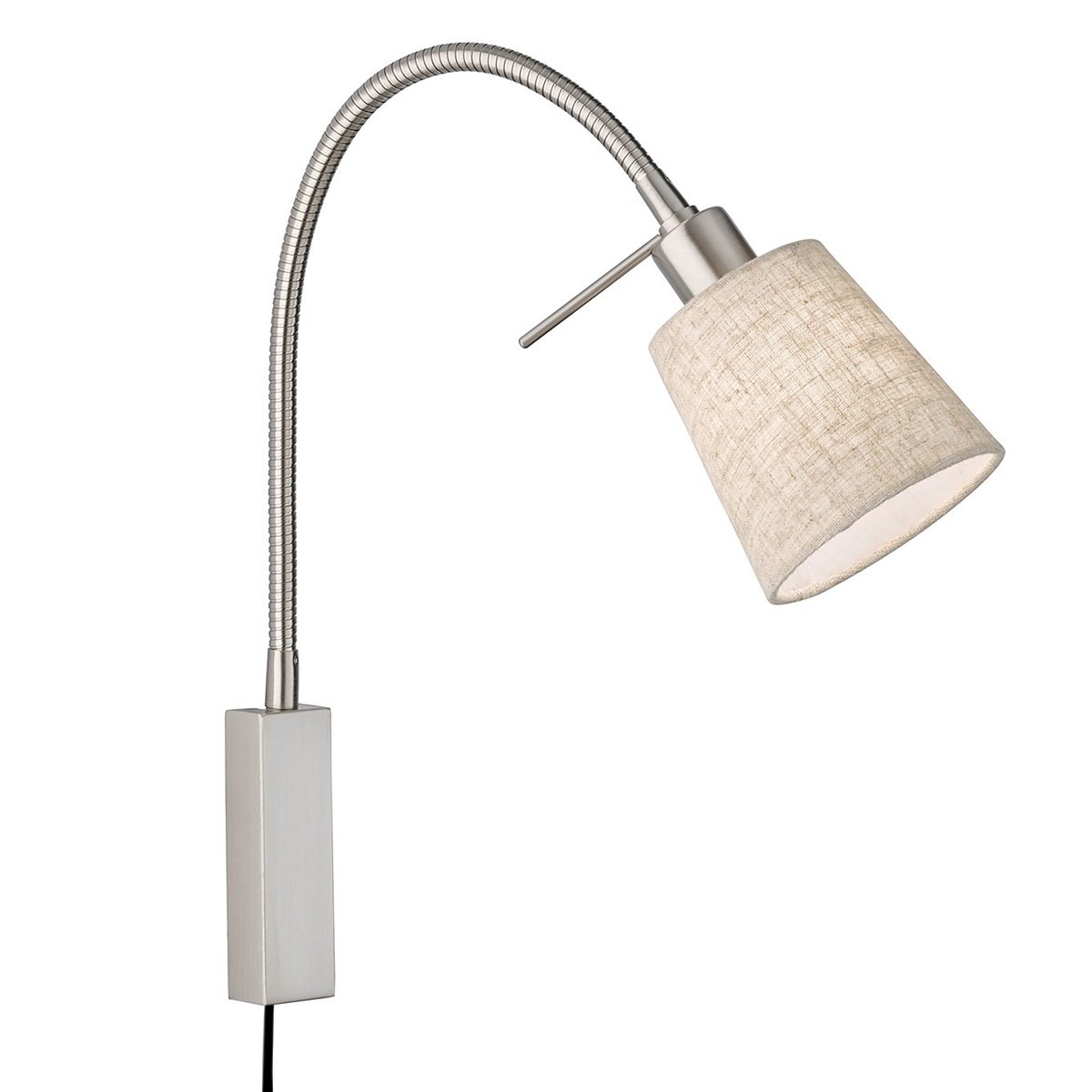 Fischer & Honsel 30321 Wandspot flex Wolke Nickel matt Leinen Sand 