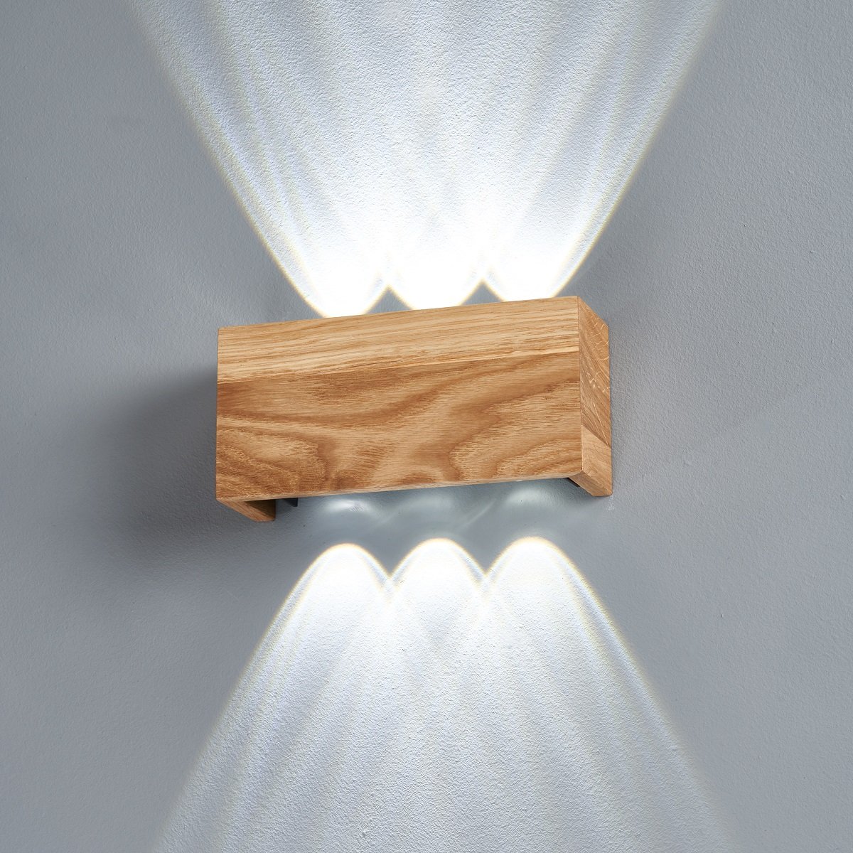Fischer & Honsel 30574 LED Wandleuchte Shine-Wood eiche natur geölt 2700K  21cm --> Leuchten & Lampen online kaufen im