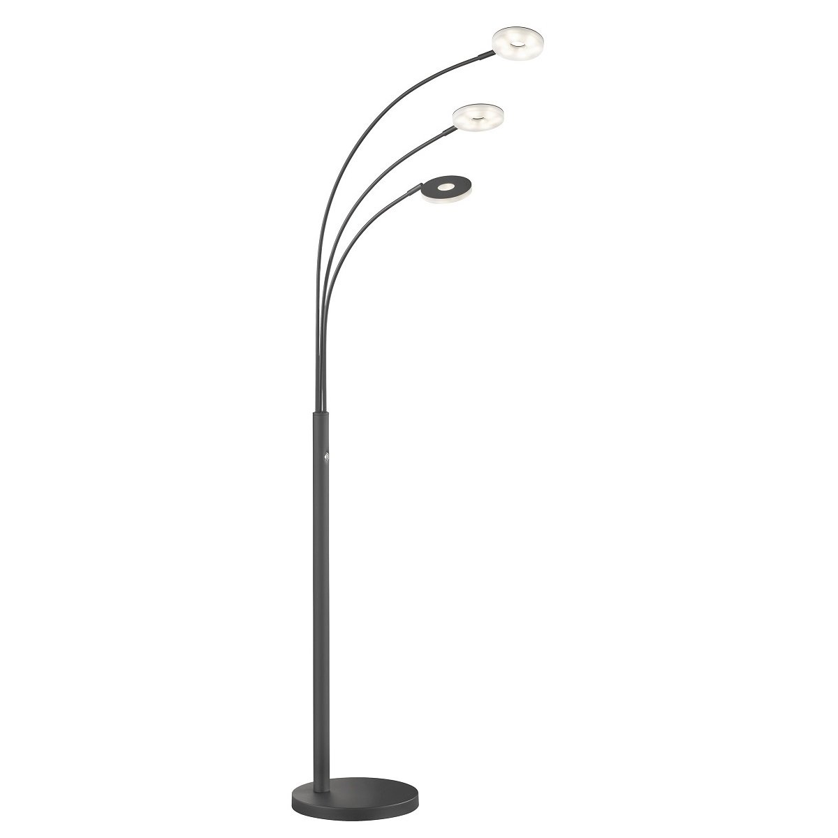 Fischer & Honsel 40400 LED Stehleuchte Dent 3-flammig sandschwarz tunable  white --> Leuchten & Lampen online kaufen im