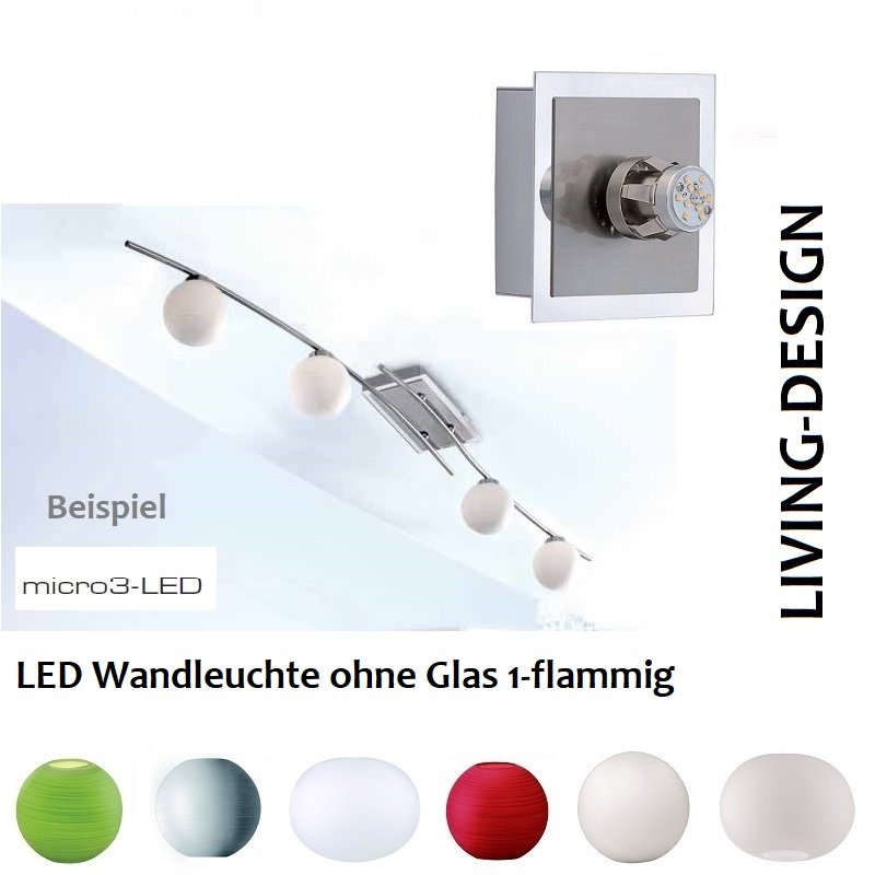 Fischer m6 mirco 3 No. 54791 Wandleuchte ohne Glas 1-flammig nickel