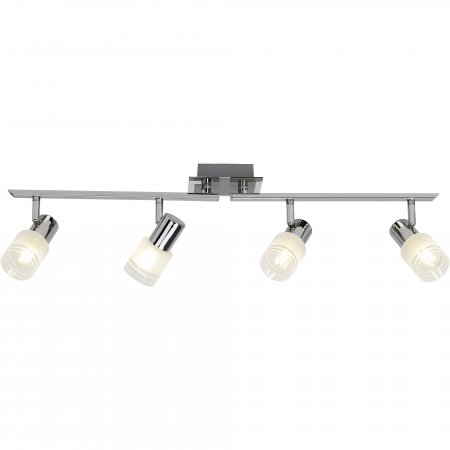 Brilliant Leuchten No. G32432-77 LED Spotrohr Lea E14 4-flammig eisen chrom  weiß --> Leuchten & Lampen online kaufen im