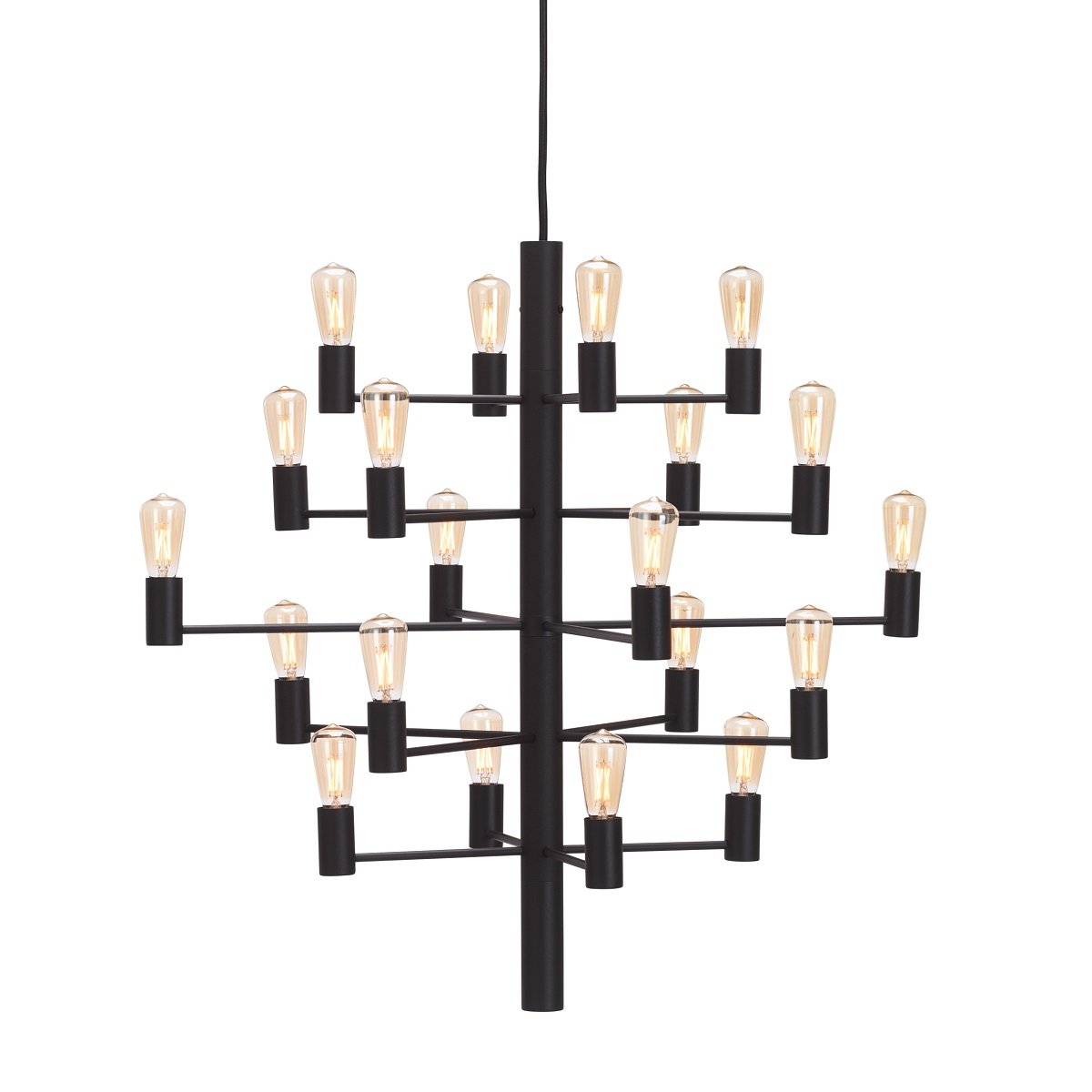 Herstal Manola Kronleuchter 20-flammig schwarz E14