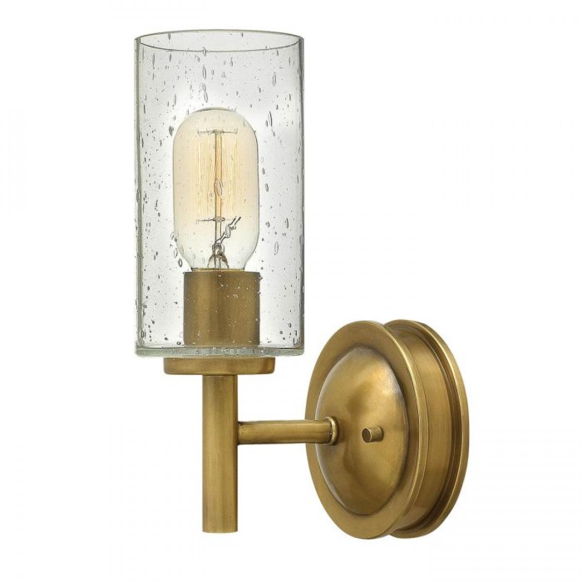 Elstead Lighting Collier 1-Light Wandleuchte Heritage Brass Saatglas E27