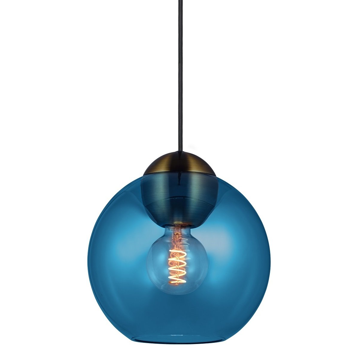 Halo Design 743179 Pendelleuchte Bubbles E27 blau 24cm