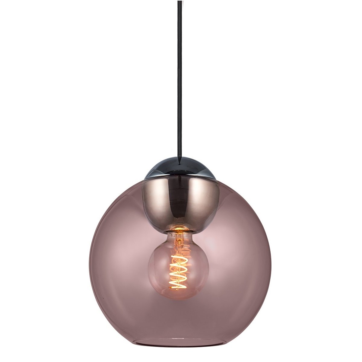Halo Design 743193 Pendelleuchte Bubbles E27 rosa 24cm