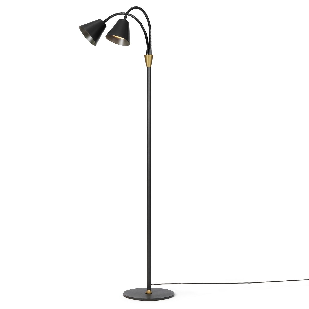 Halo Design 744862 Stehleuchte Hygge 2-flammig schwarz messing