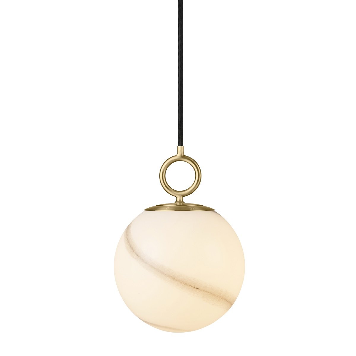 Halo Design 745555 Pendelleuchte Stockholm 18cm Glas marmor grau