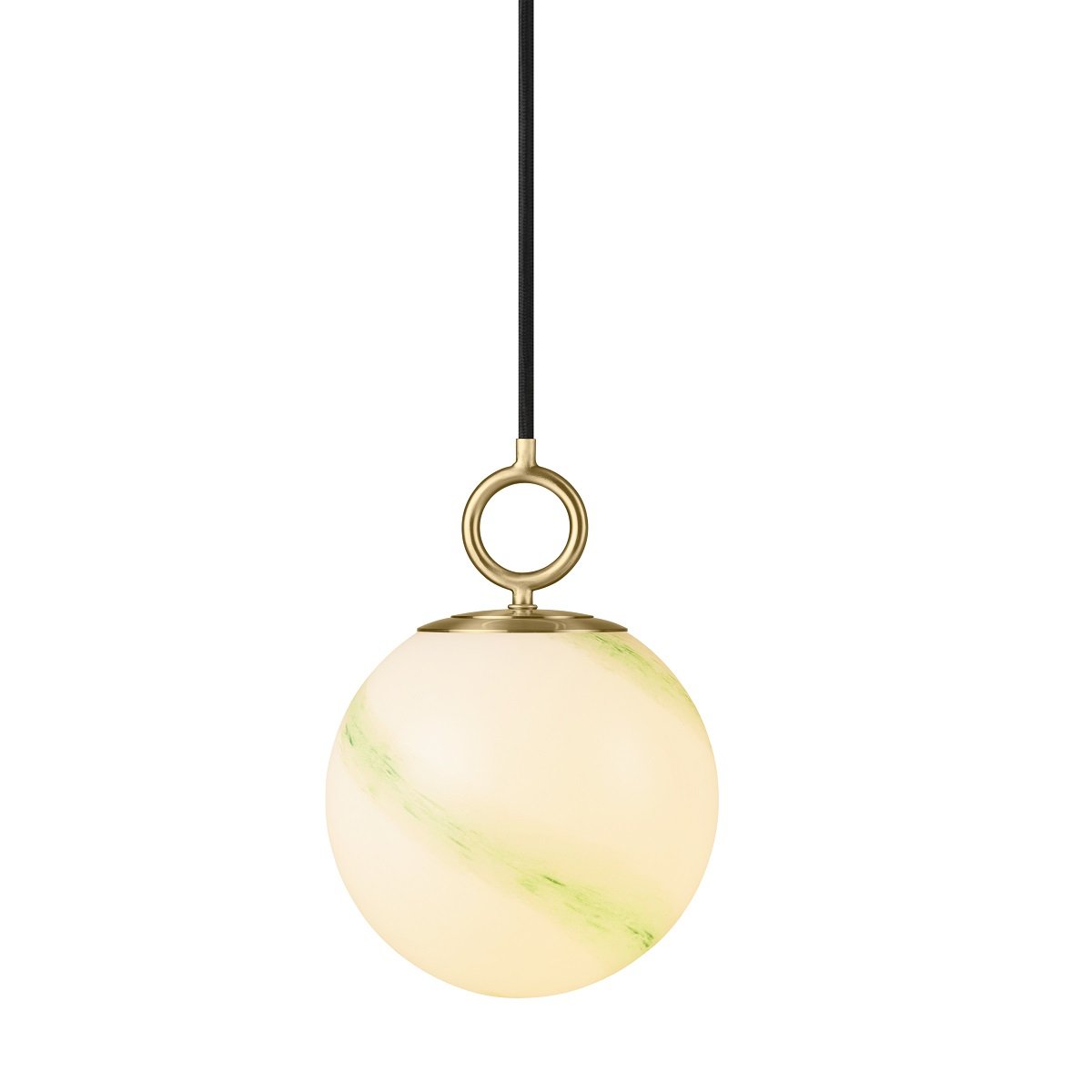 Halo Design 745562 Pendelleuchte Stockholm 18cm Glas marmor gr�n