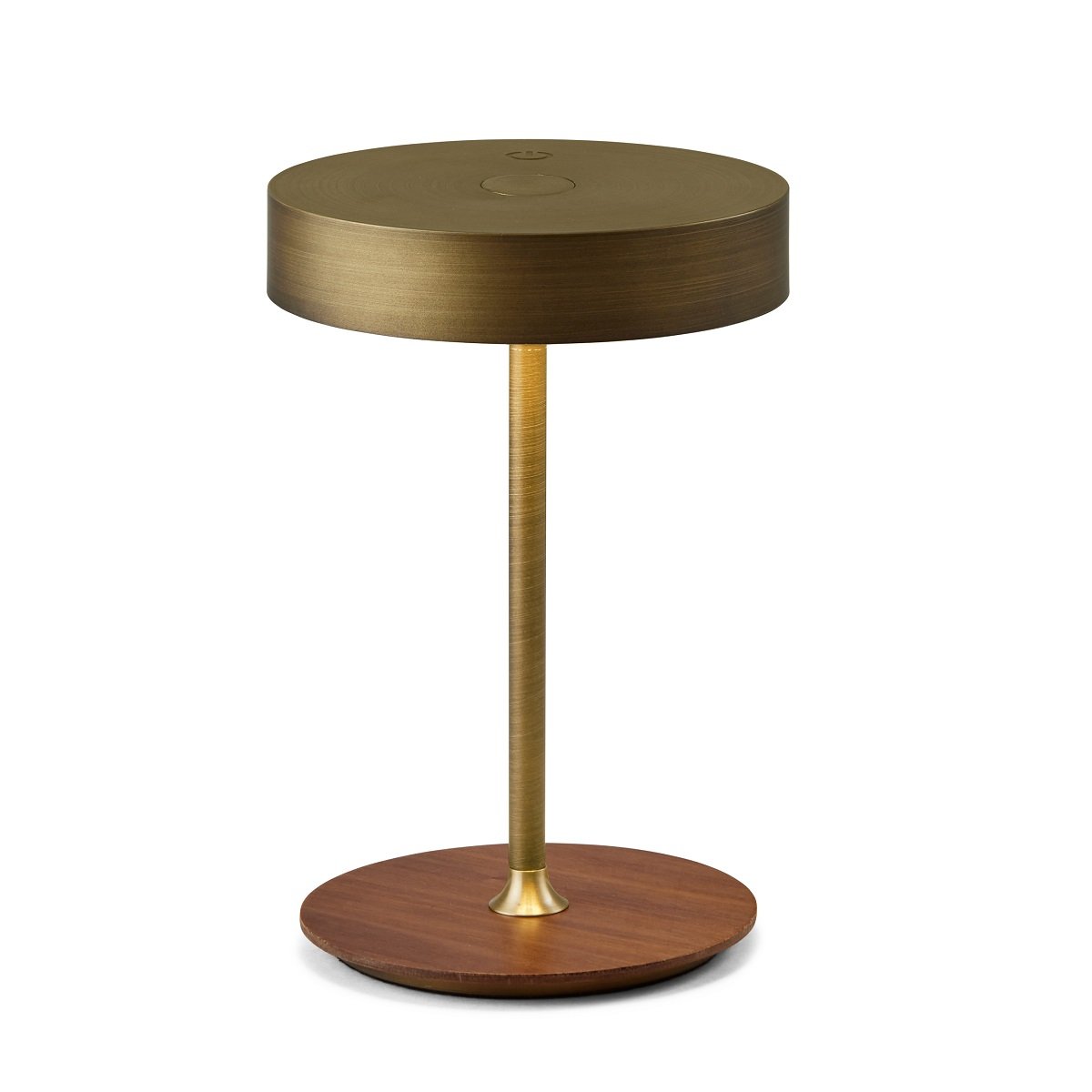 Halo Design 745784 LED Akku Tischleuchte On The Move antikmessing walnuss